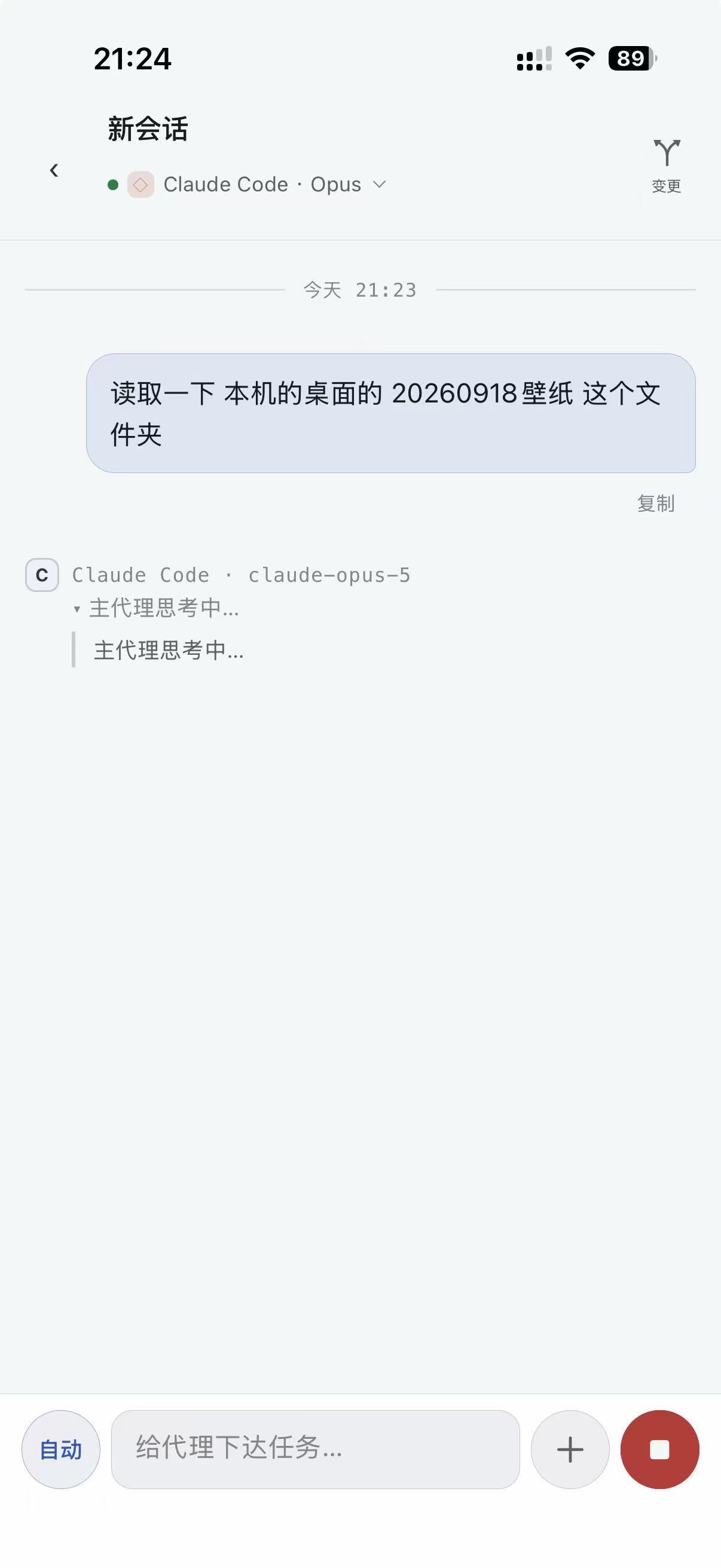 iPhone 上打开的同一个会话